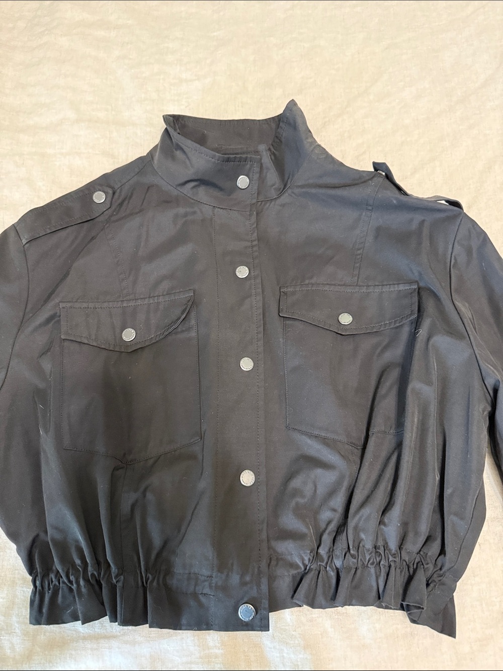Marc New York Black Cropped Utility Jacket